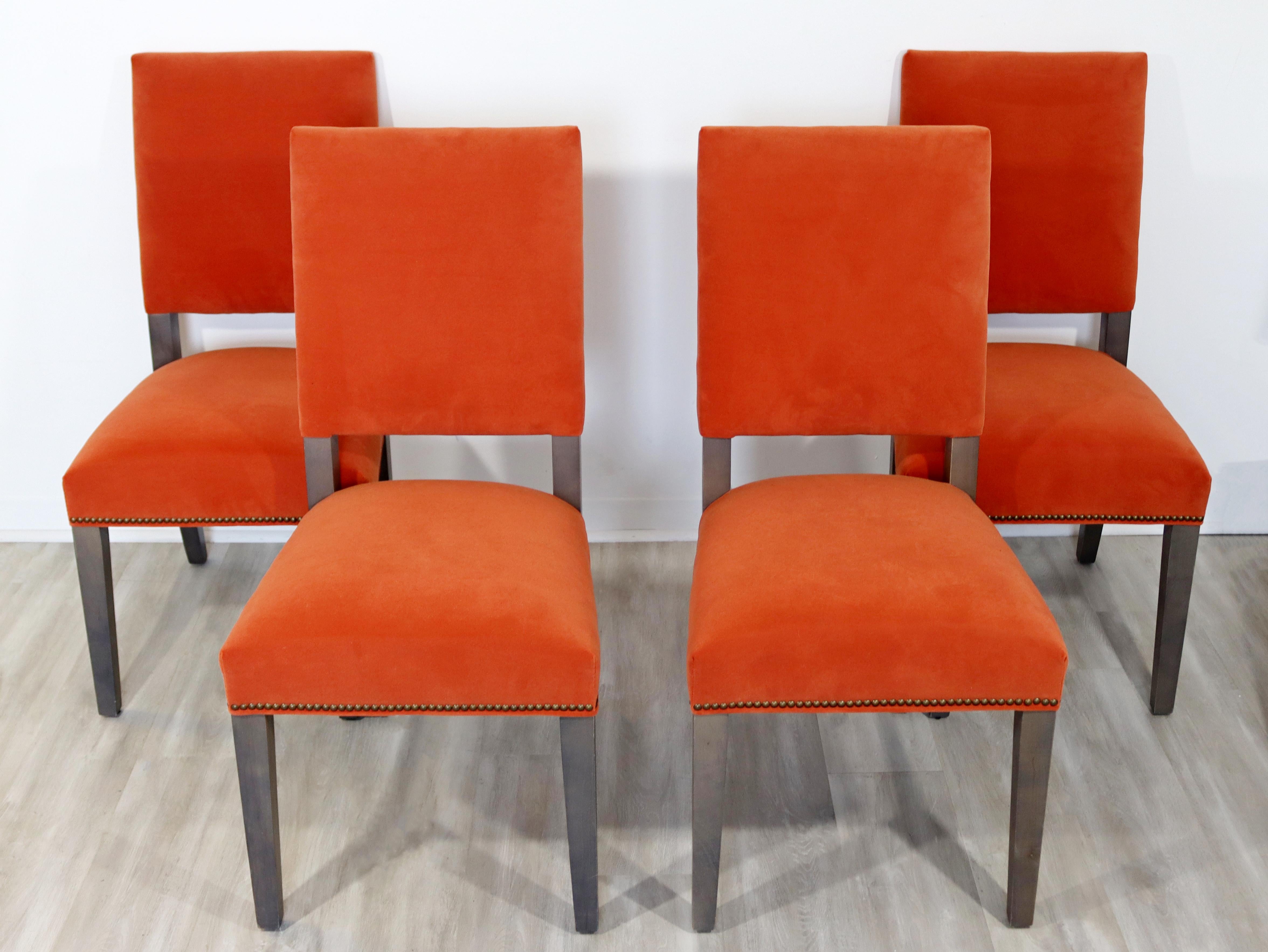 For your consideration is a gorgeous set of four side dining chairs, from the Camden Collection, in the Parsons style. In excellent condition. The dimensions are 20
