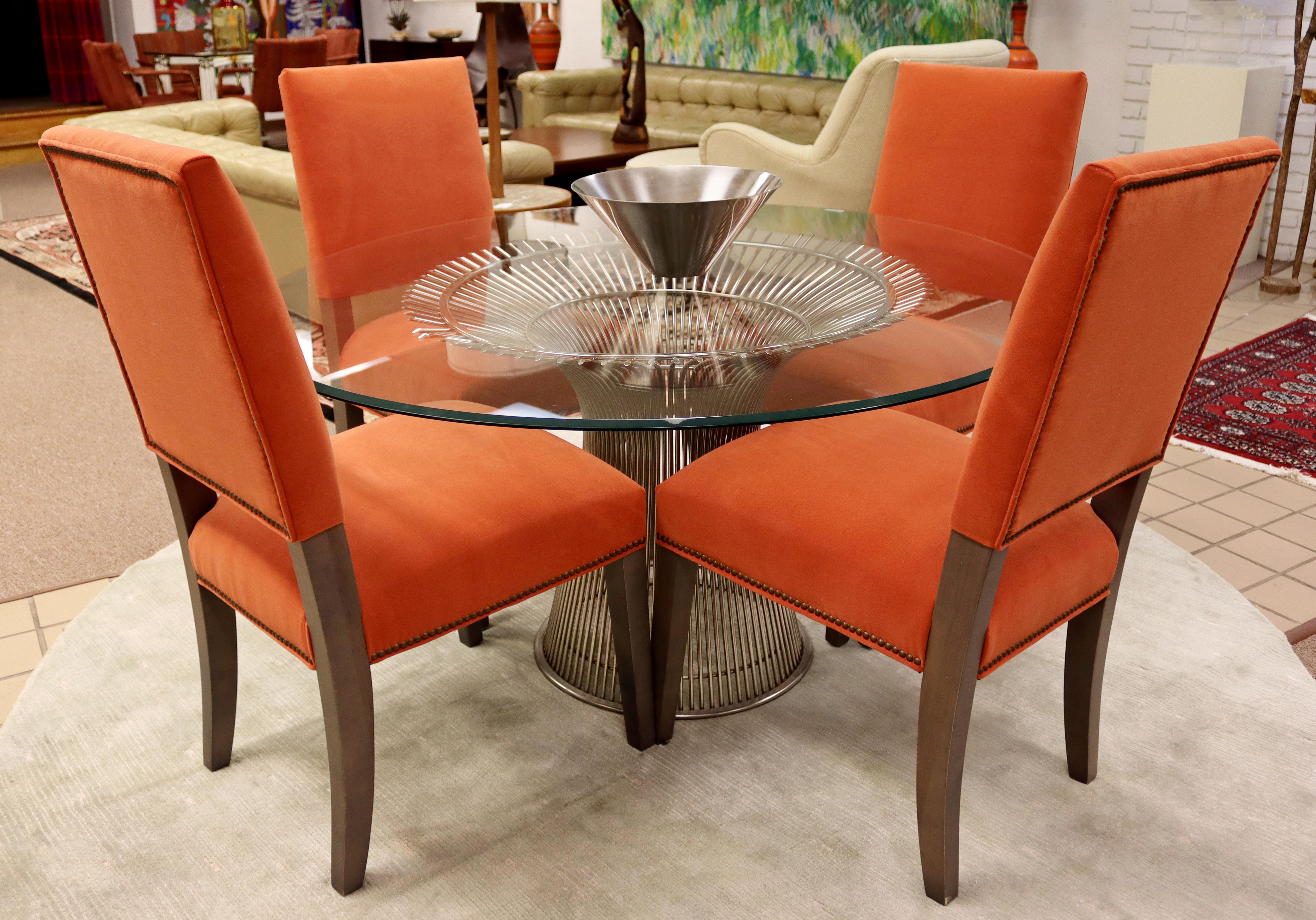 20th Century Contemporary Modern Set of 4 Arhaus Parsons Style Dining Armchairs Camden Coll.
