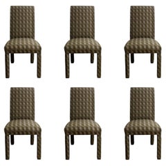 Contemporary Modern set of 6 Parsons Style Dining Side Chairs