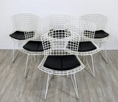 Contemporary Modern Set of 6 Side Wire Chairs by Harry Bertoia for Knoll