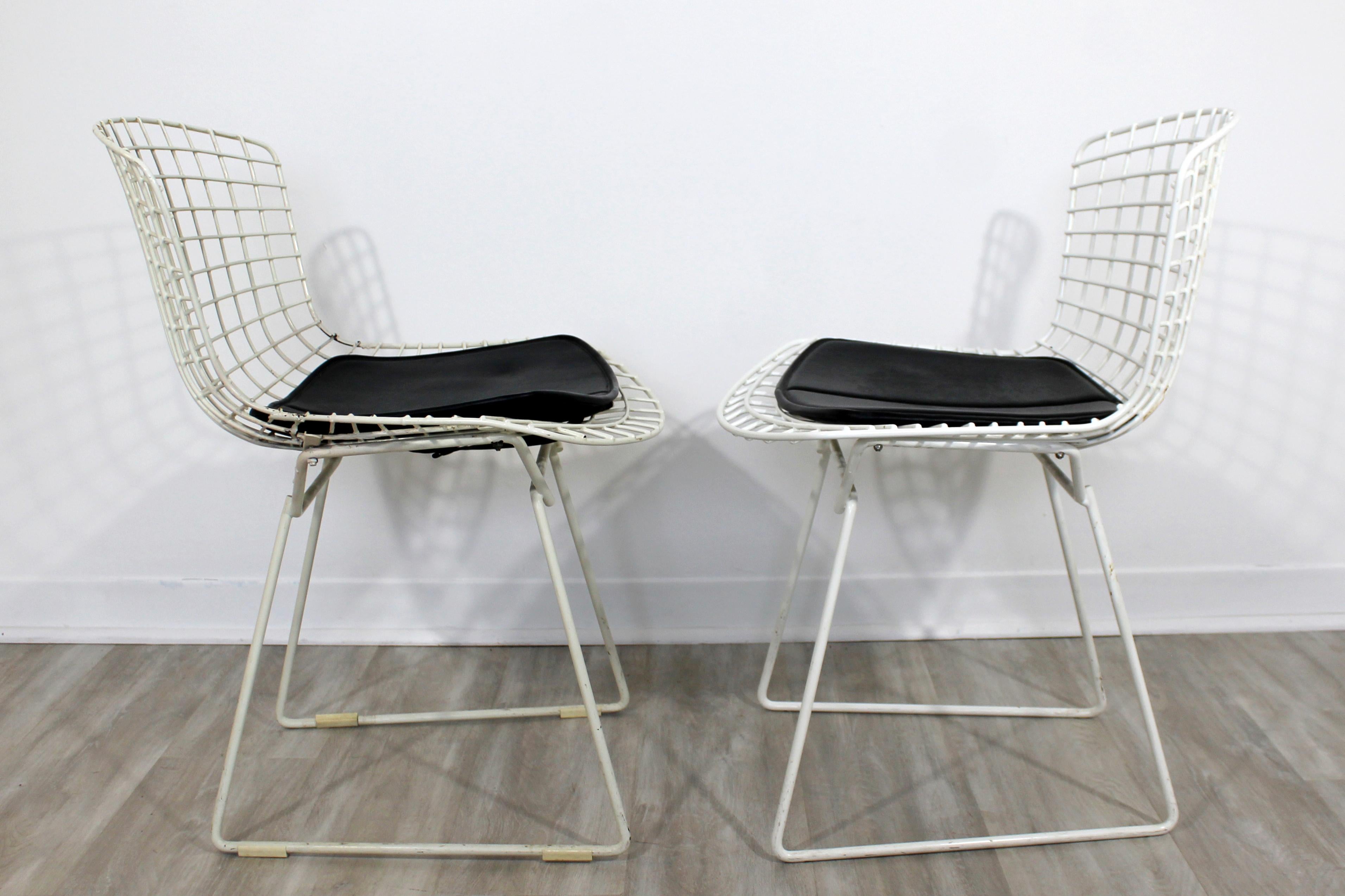 Mid-20th Century Contemporary Modern Set of 6 Side Wire Chairs by Harry Bertoia for Knoll