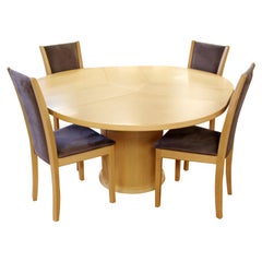 Contemporary Modern Skovby Denmark Dining Game Set Expandable Table & 4 Chairs