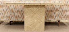 Contemporary Modern Solid Marble Console Foyer Table, Made in Italy, 1980s