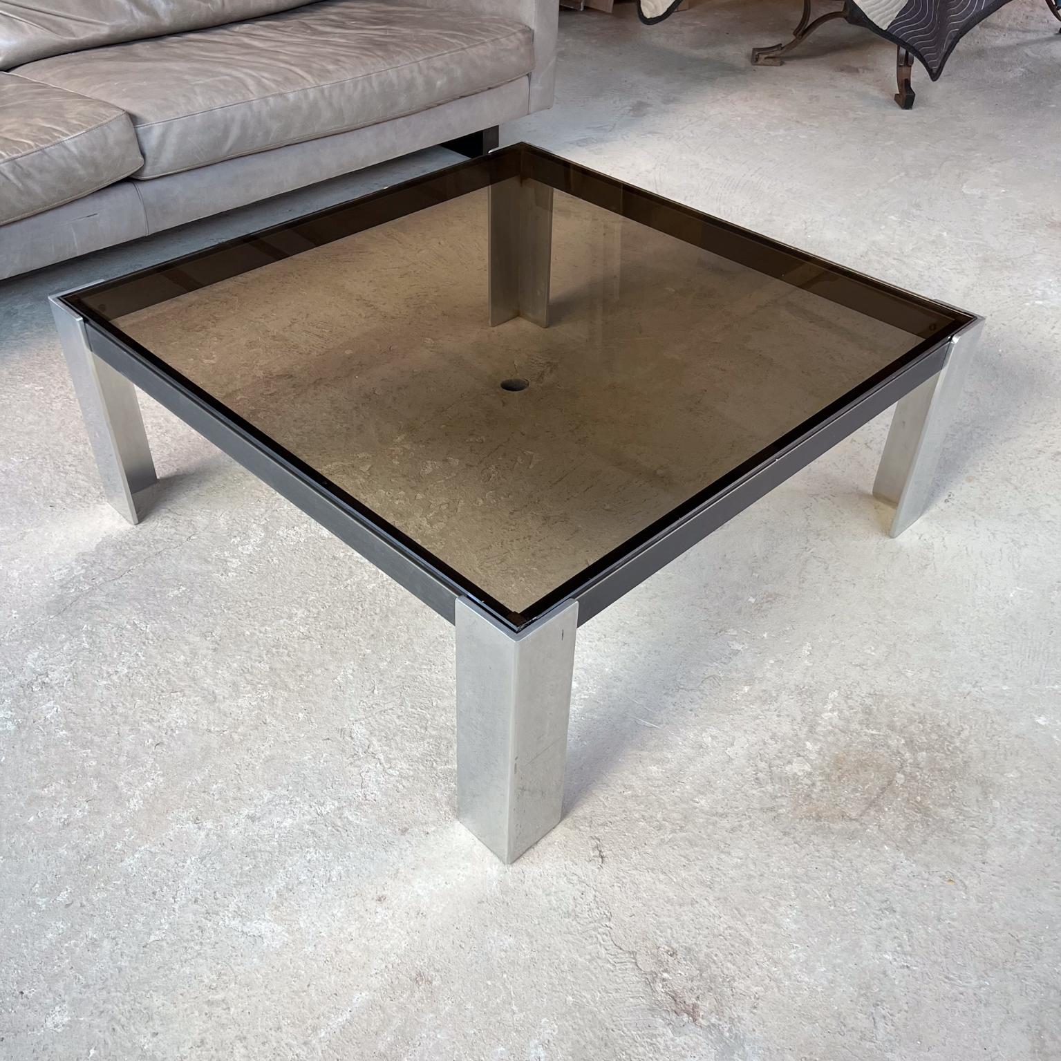 Aluminum Contemporary Modern Coffee Table after Milo Baughman For Sale