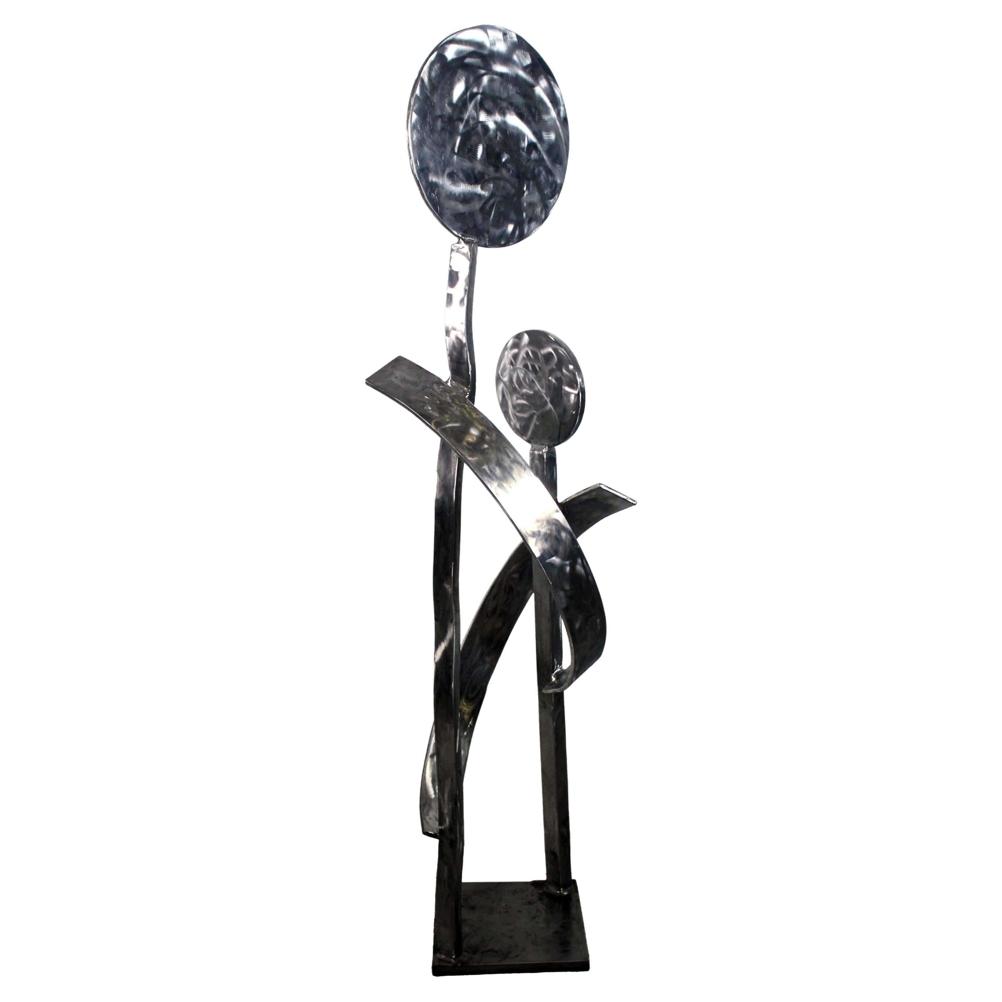 Contemporary Modern Stainless Steel Abstract Sculpture by Robert Hansen For Sale