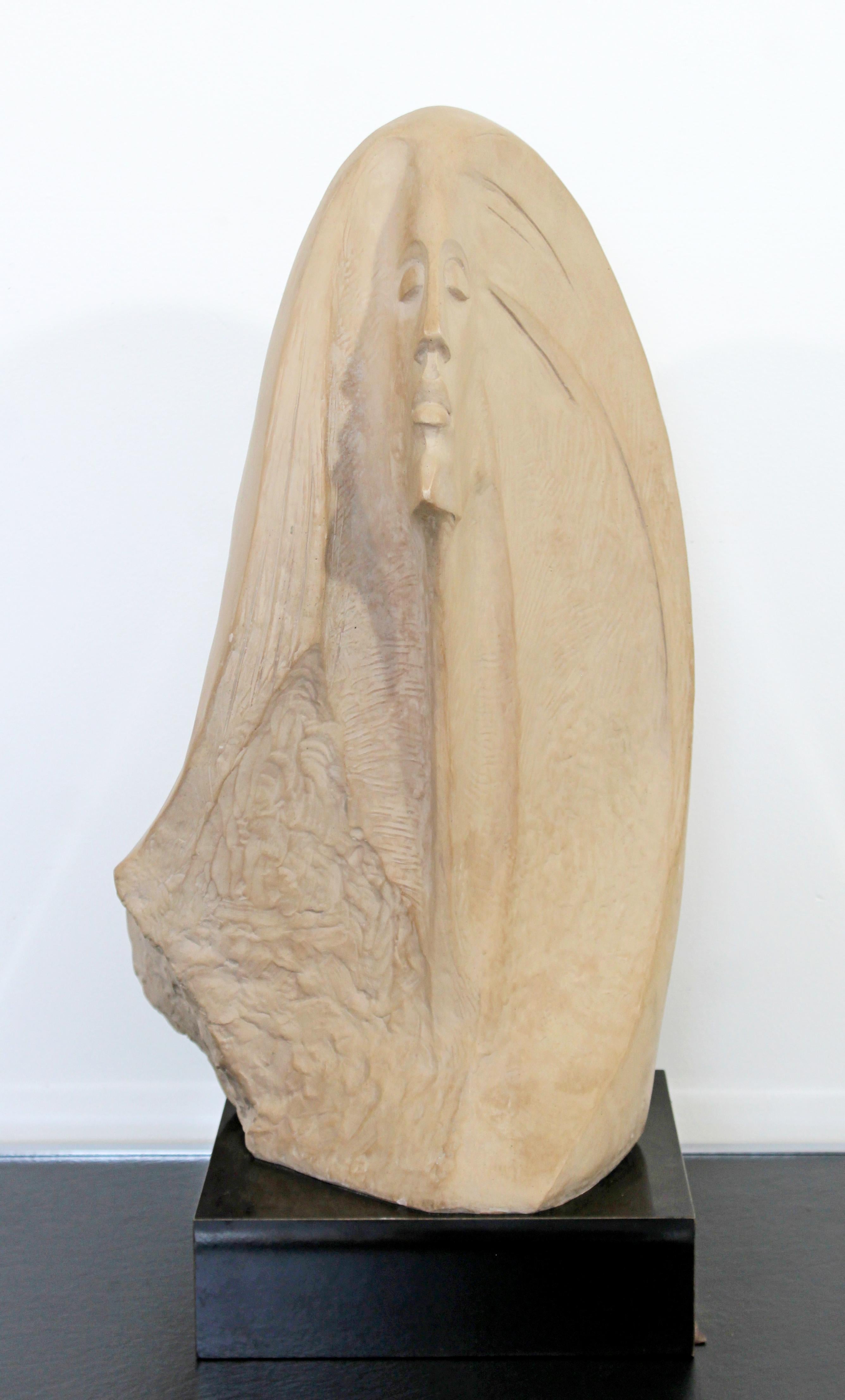 For your consideration is an eye-catching, large table sculpture of an impressionist woman, 