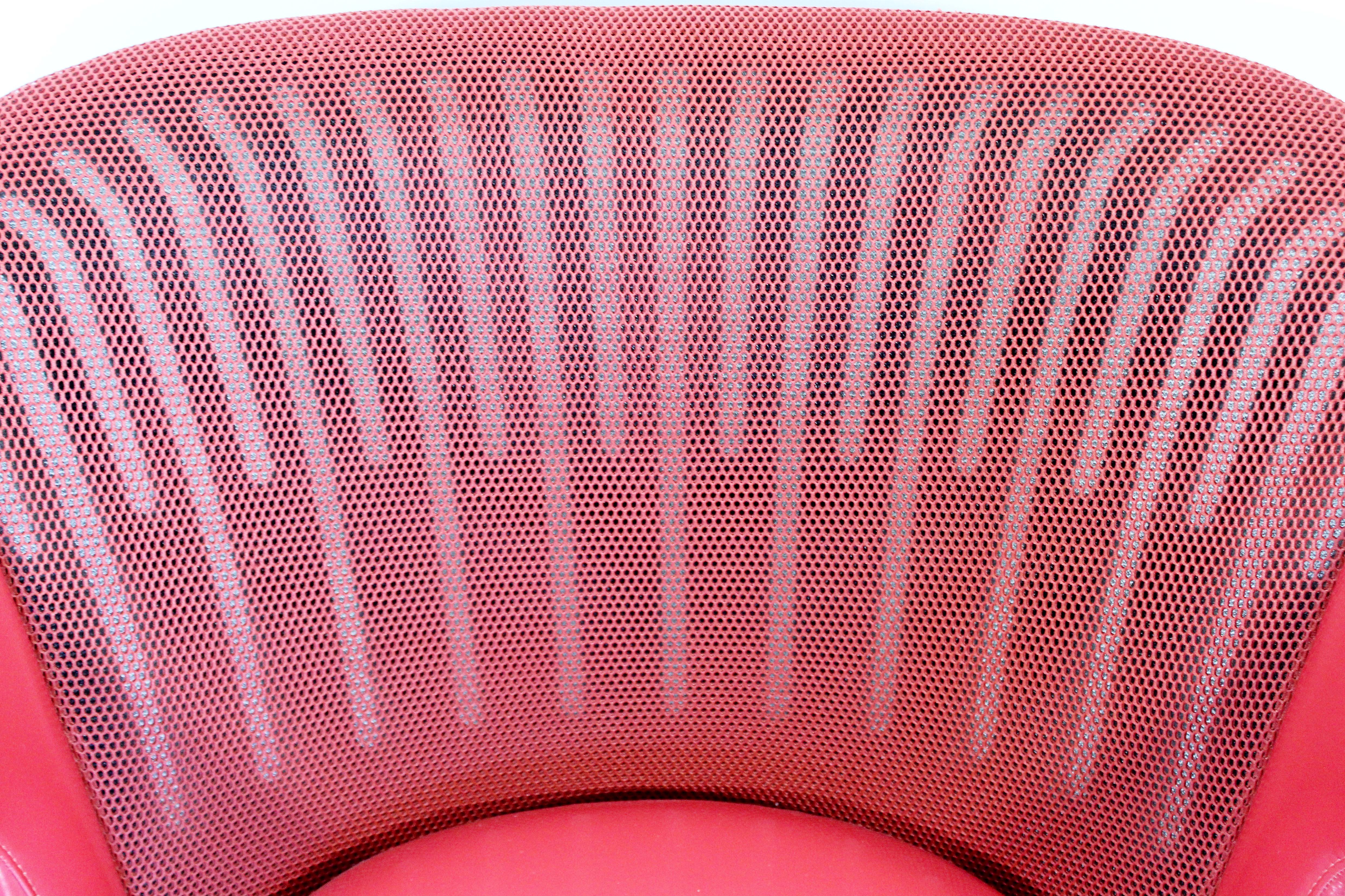 Contemporary Modern Steelcase i2i Ergonomic Swivel Office Armchair Red Vinyl 3