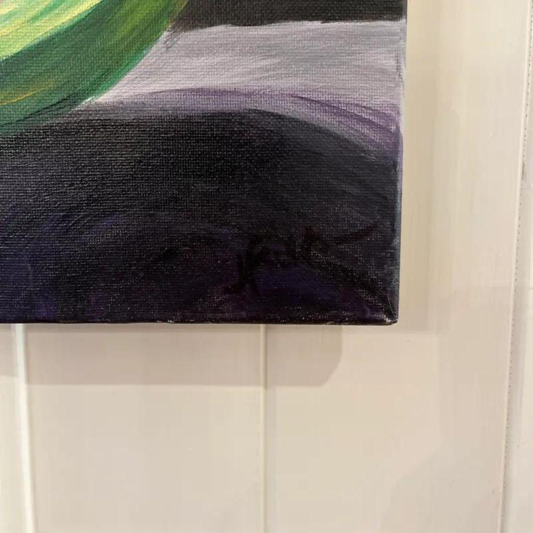 Bodegón moderno contemporáneo Pintura original de una sandía Estadounidense en venta
