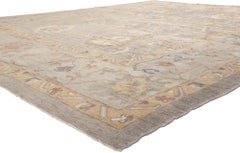 Modern Oushak Turkish Rug, Contemporary Elegance Meets Subtle Shibui