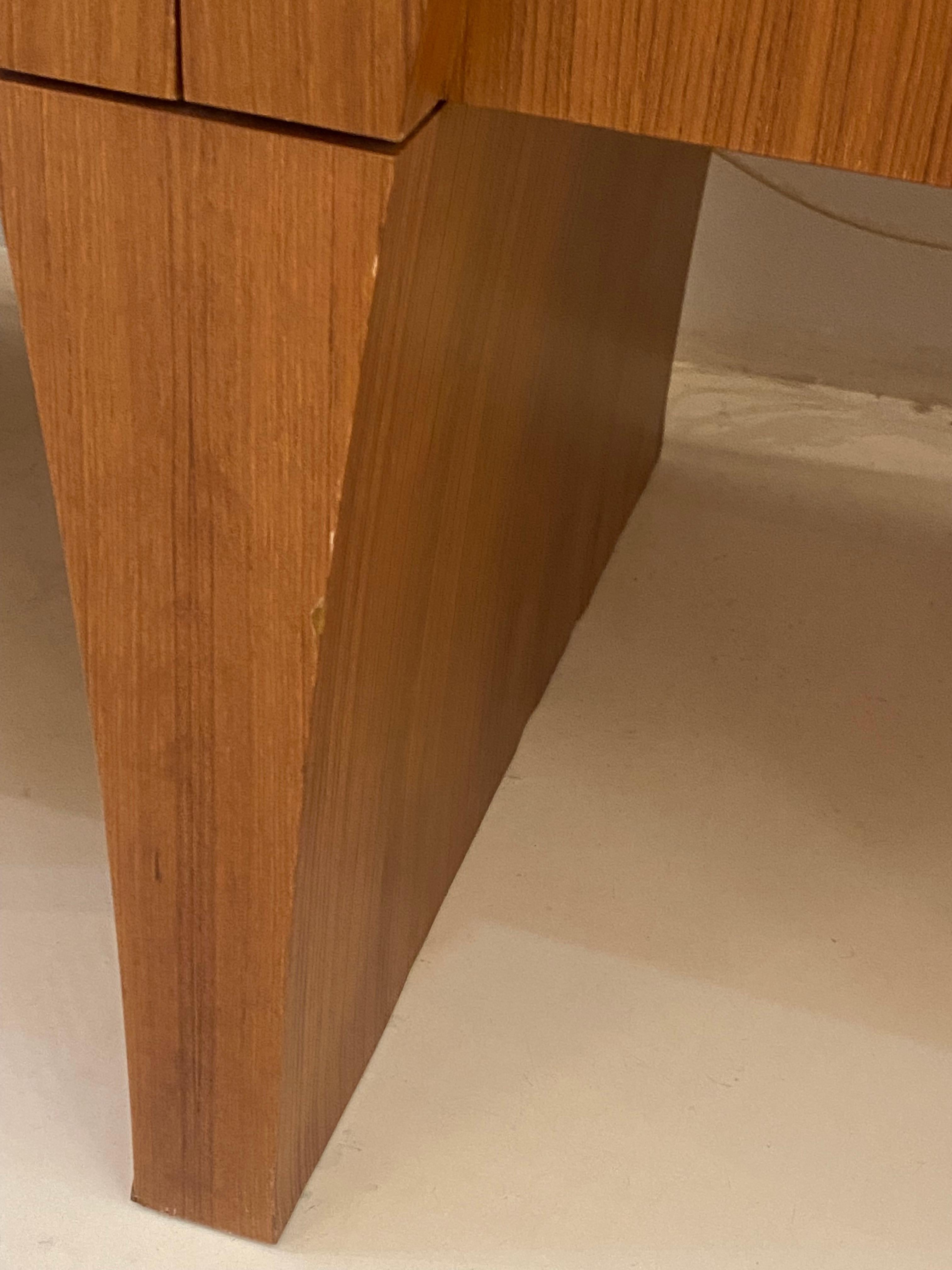 Contemporary Modern Teak und Lemongrass Wood Italian Sideboard im Angebot 6