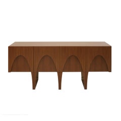 Credenza italiana moderna e contemporanea in legno di teak e lemongrass
