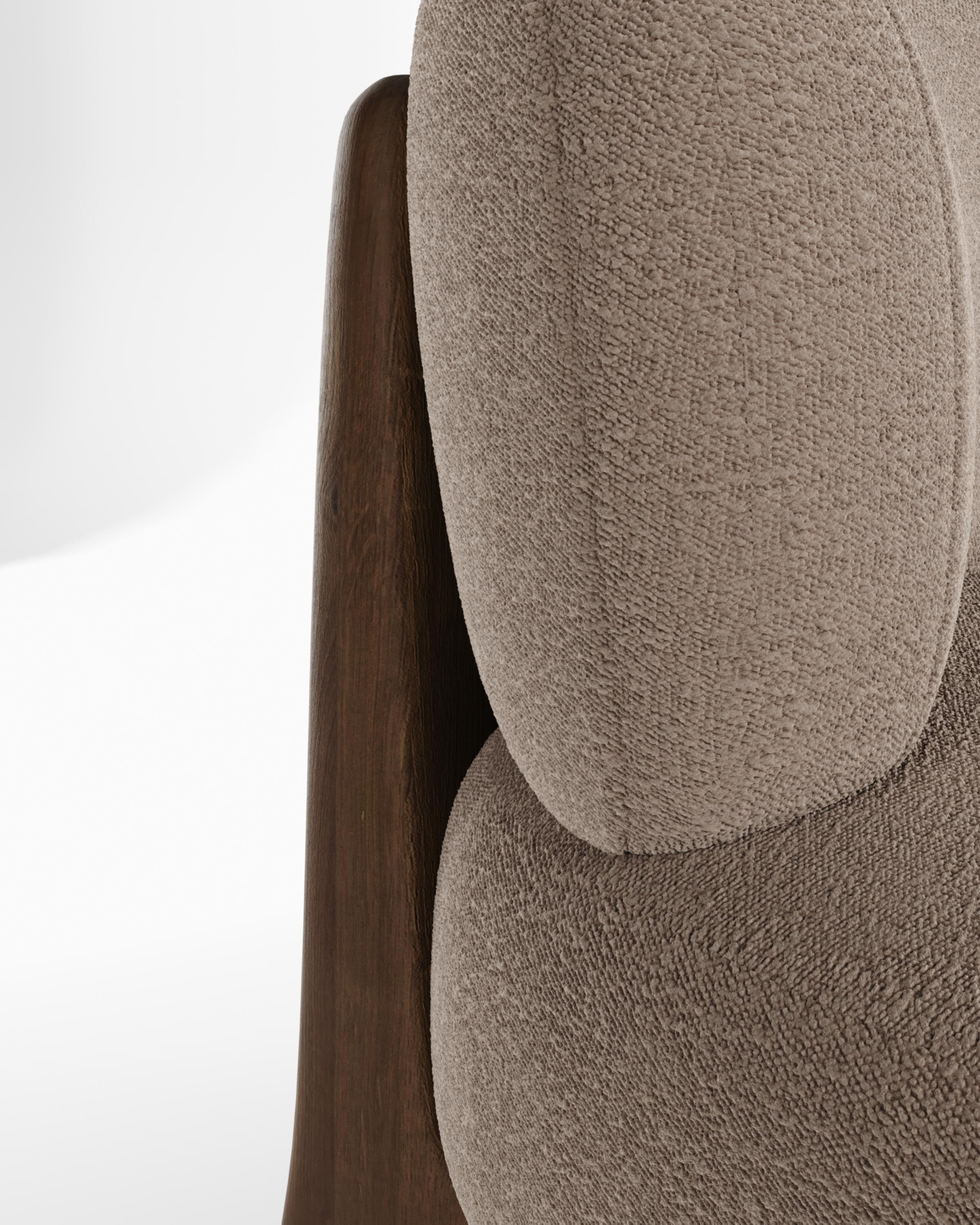 Zeitgenössischer moderner Tobo-Sessel aus Stoff und Eichenholz von Sammler im Zustand „Neu“ im Angebot in Castelo da Maia, PT