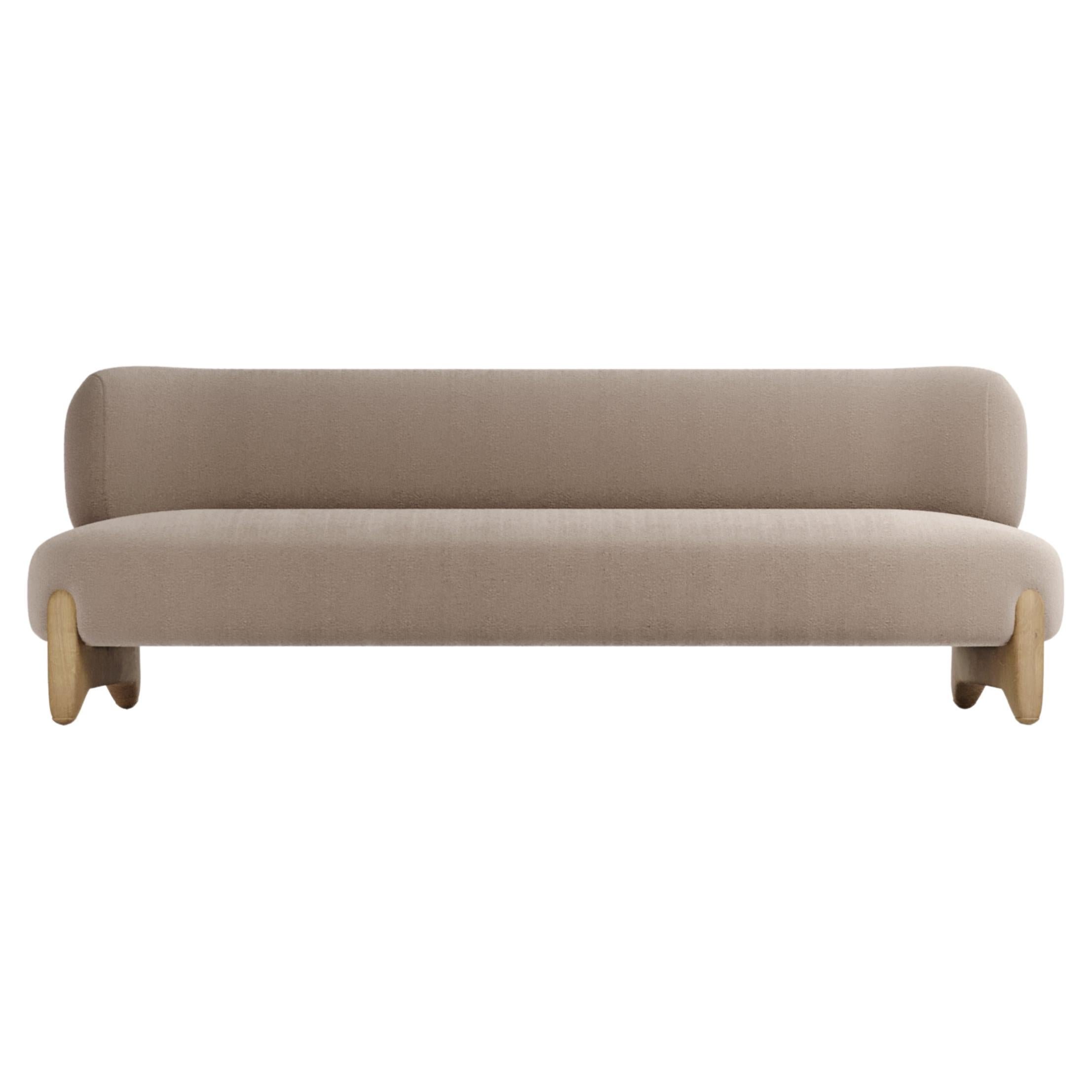 Contemporary Modern Tobo Sofa in Fabric & Oak Wood by Collector Studio