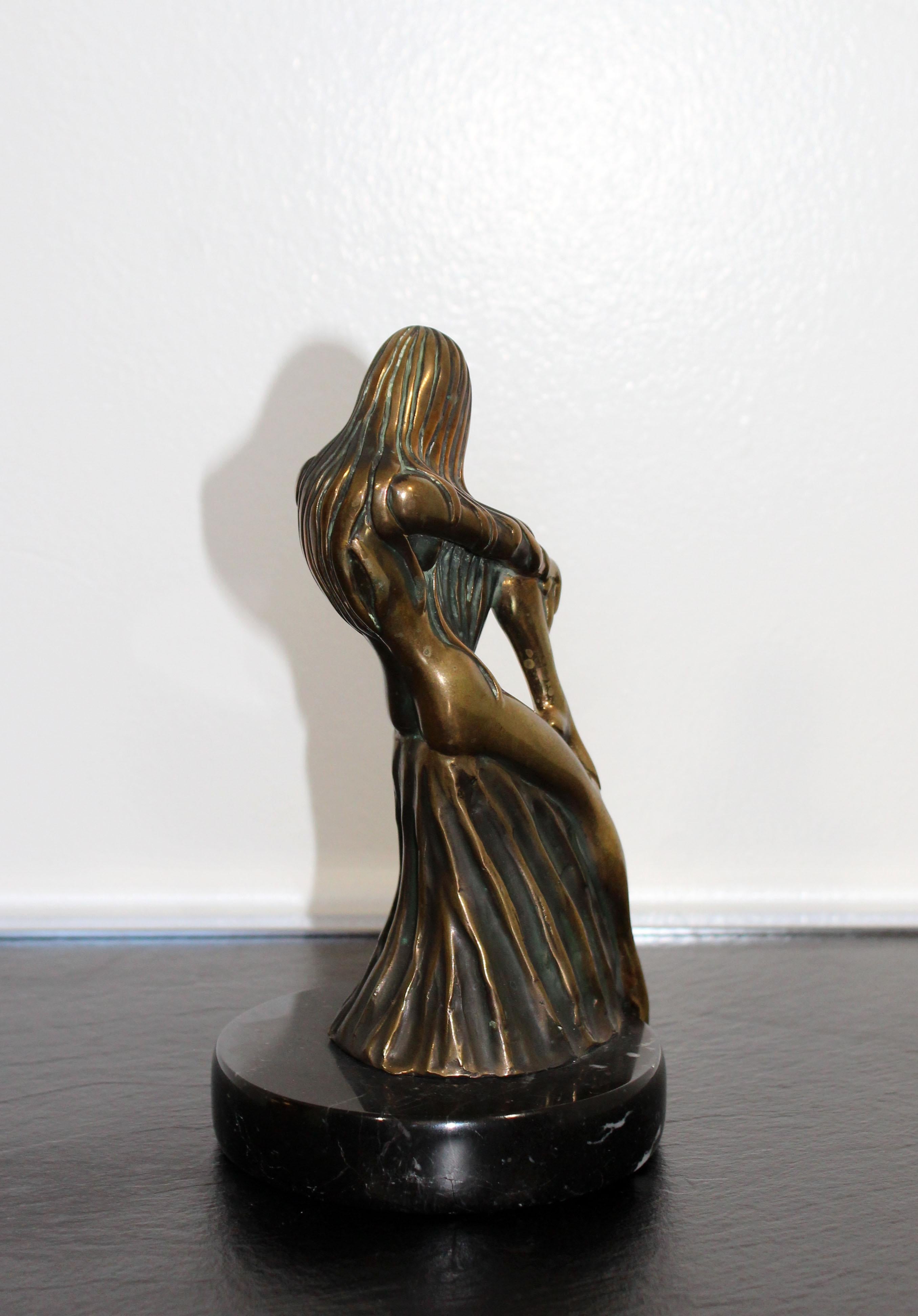 Contemporary Modern Tom Bennett Signed Bronze Marble Table Sculpture Nude 94/250 1