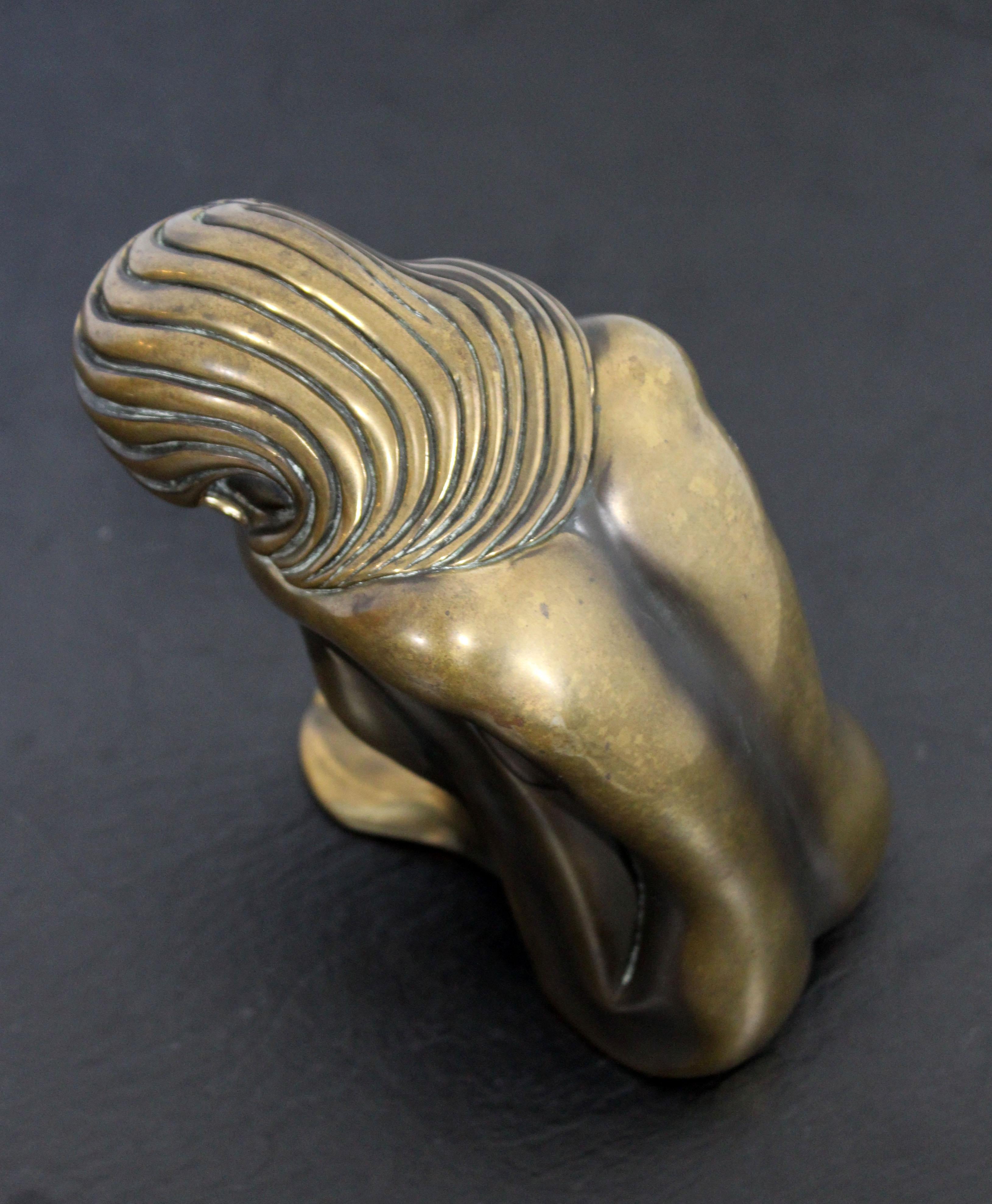 Late 20th Century Contemporary Modern Tom Bennett Signed Bronze Table Sculpture 94/250 Solitude