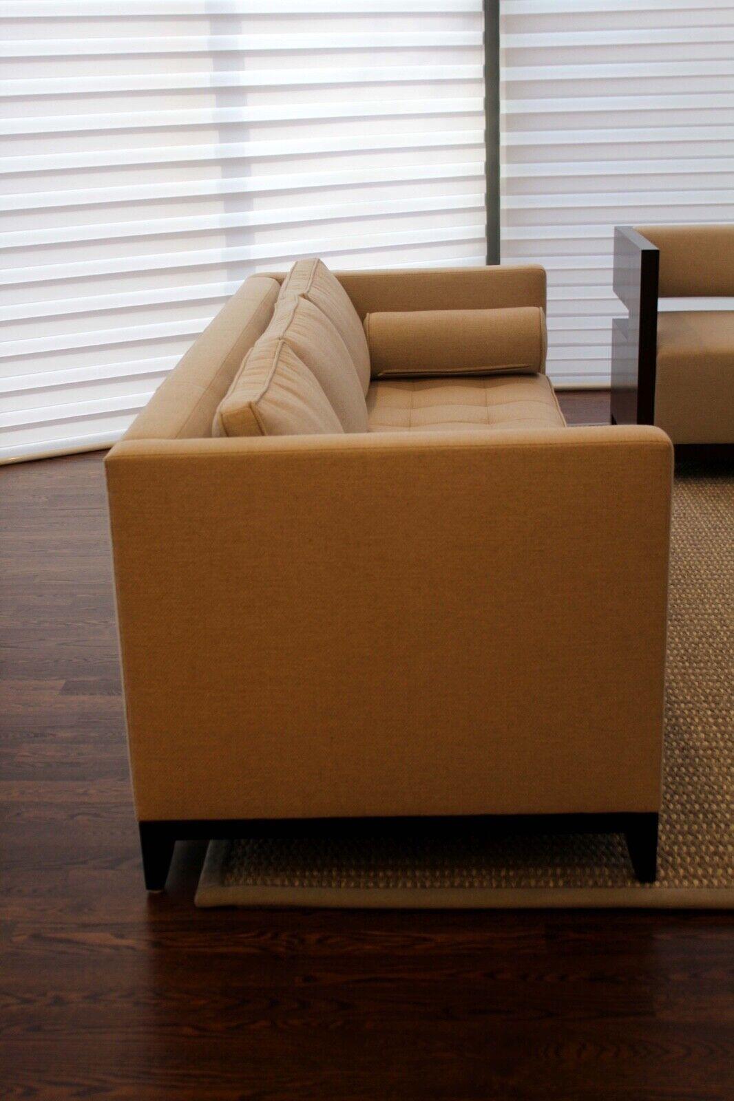 Contemporary Modern Transitional Interior Craft Sofa in Holly Hunt Fabric In Good Condition In Keego Harbor, MI