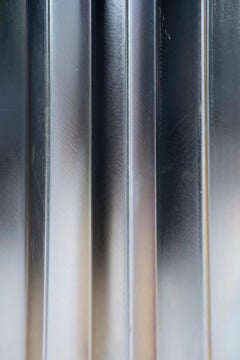 Contemporary Modern, Volume Low Side Table, Galvanized Base & Black Marble Top