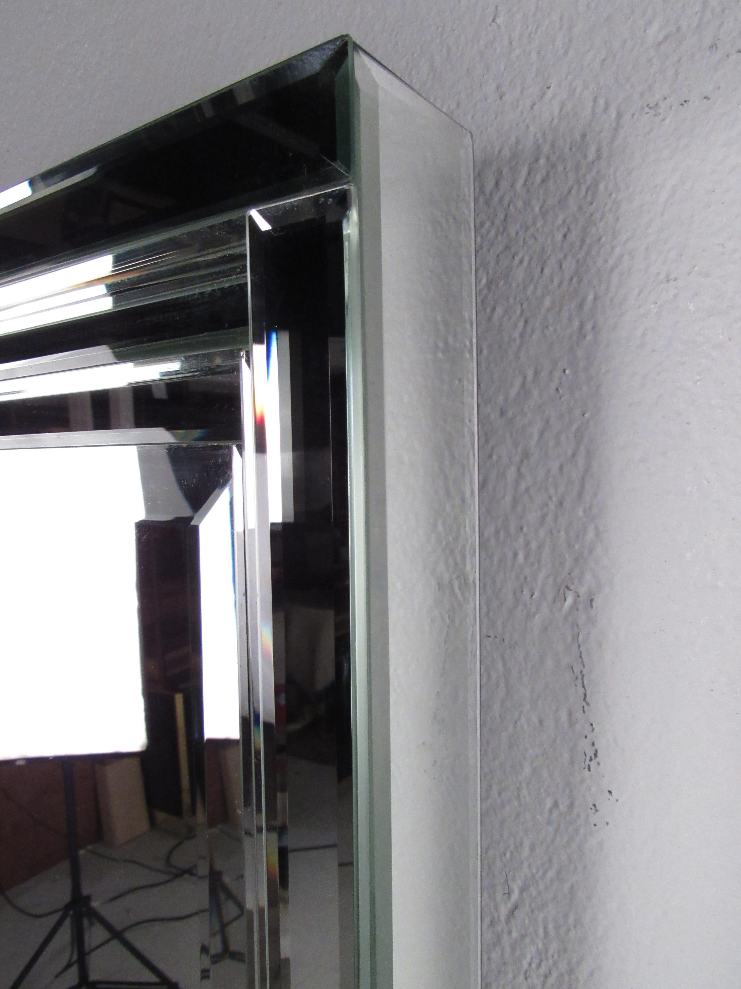 Contemporary Modern Wall Mirror with Bevelled Edge 1