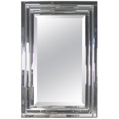 Contemporary Modern Wall Mirror with Bevelled Edge