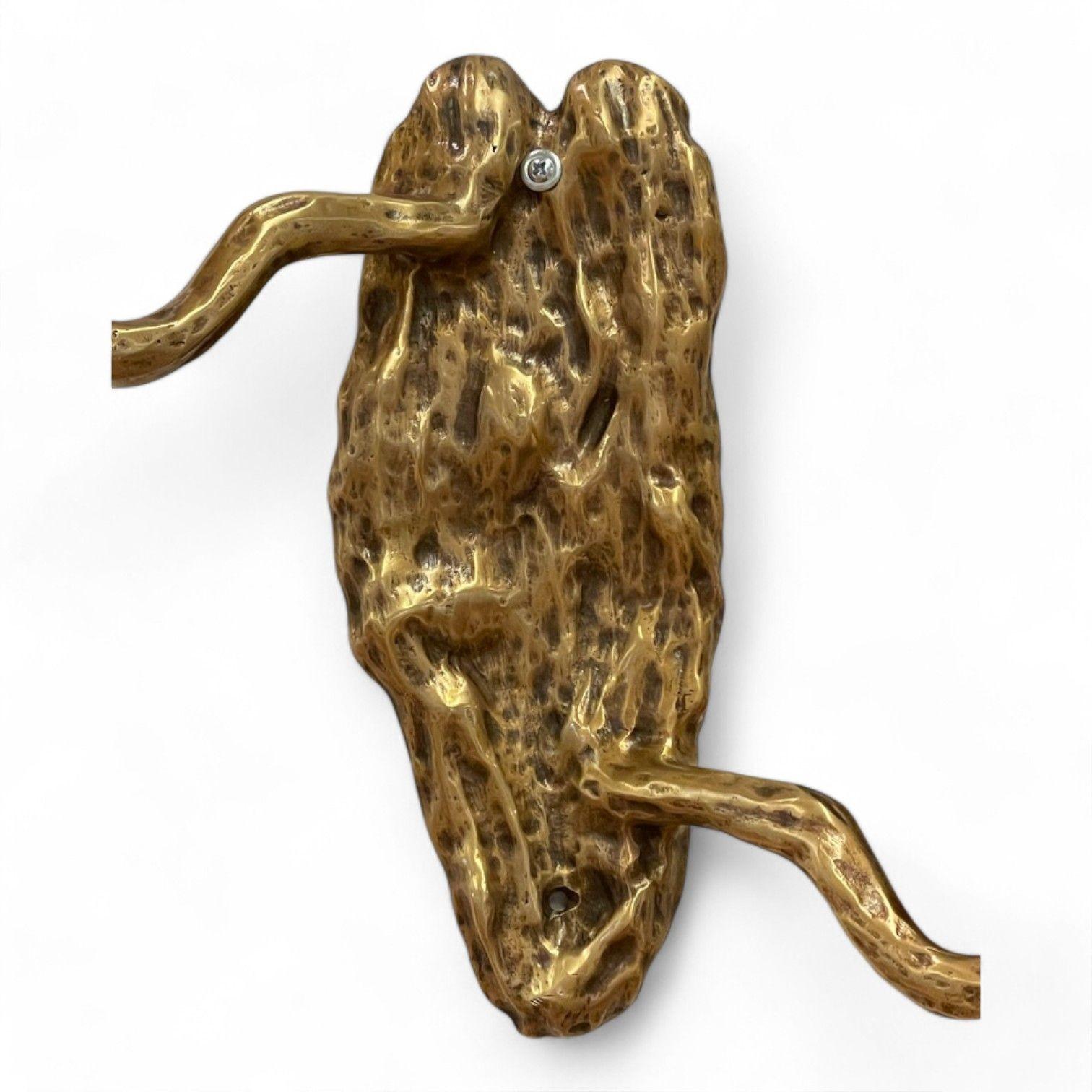 Contemporary, Modern Wall Sconces, Branch Motif, Bronze, Alabaster, 21. im Zustand „Gut“ im Angebot in Manhasset, NY