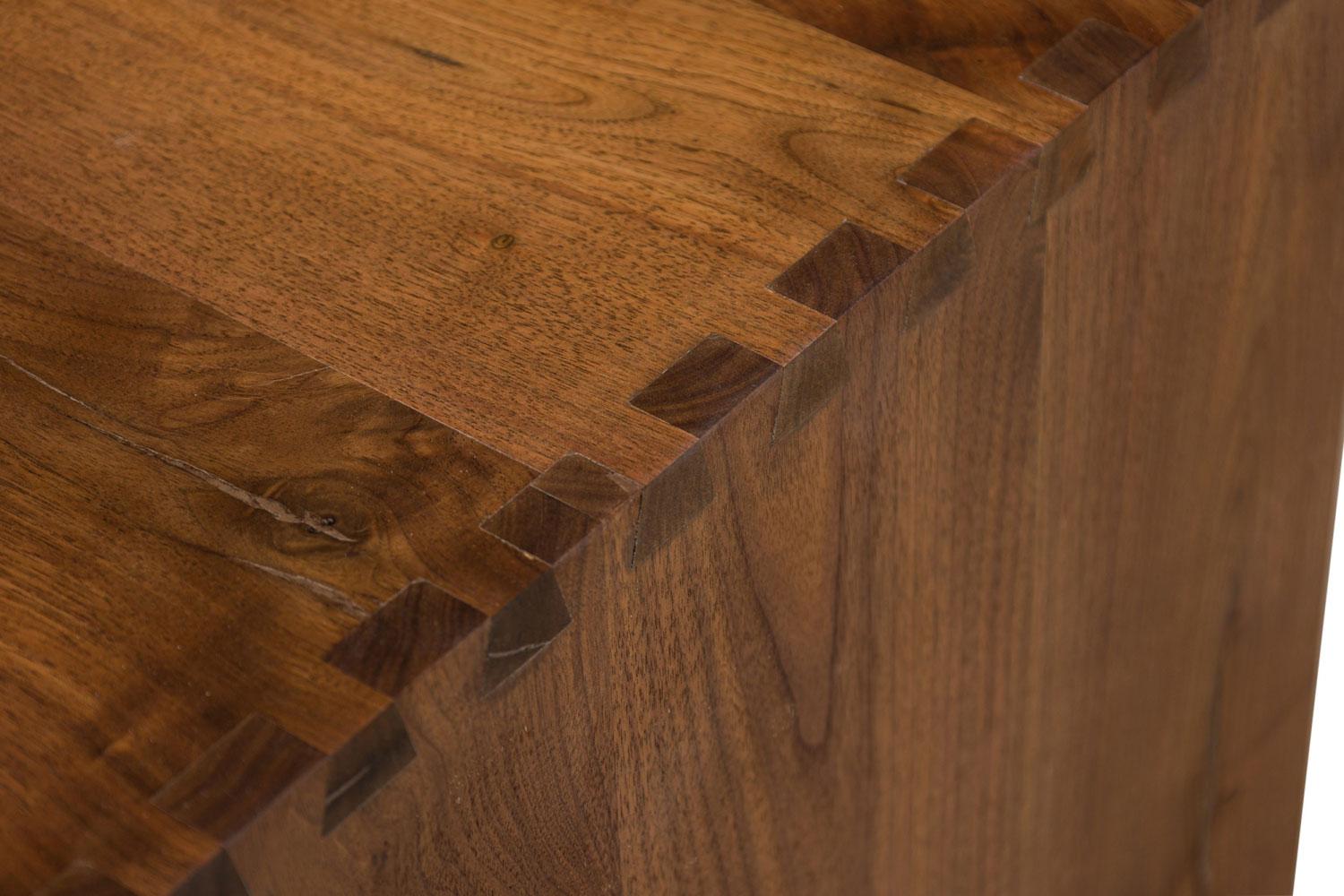 XX secolo Contemporary / Modern Walnut and Etched Brass 3-Door Credenza / Sideboard in vendita