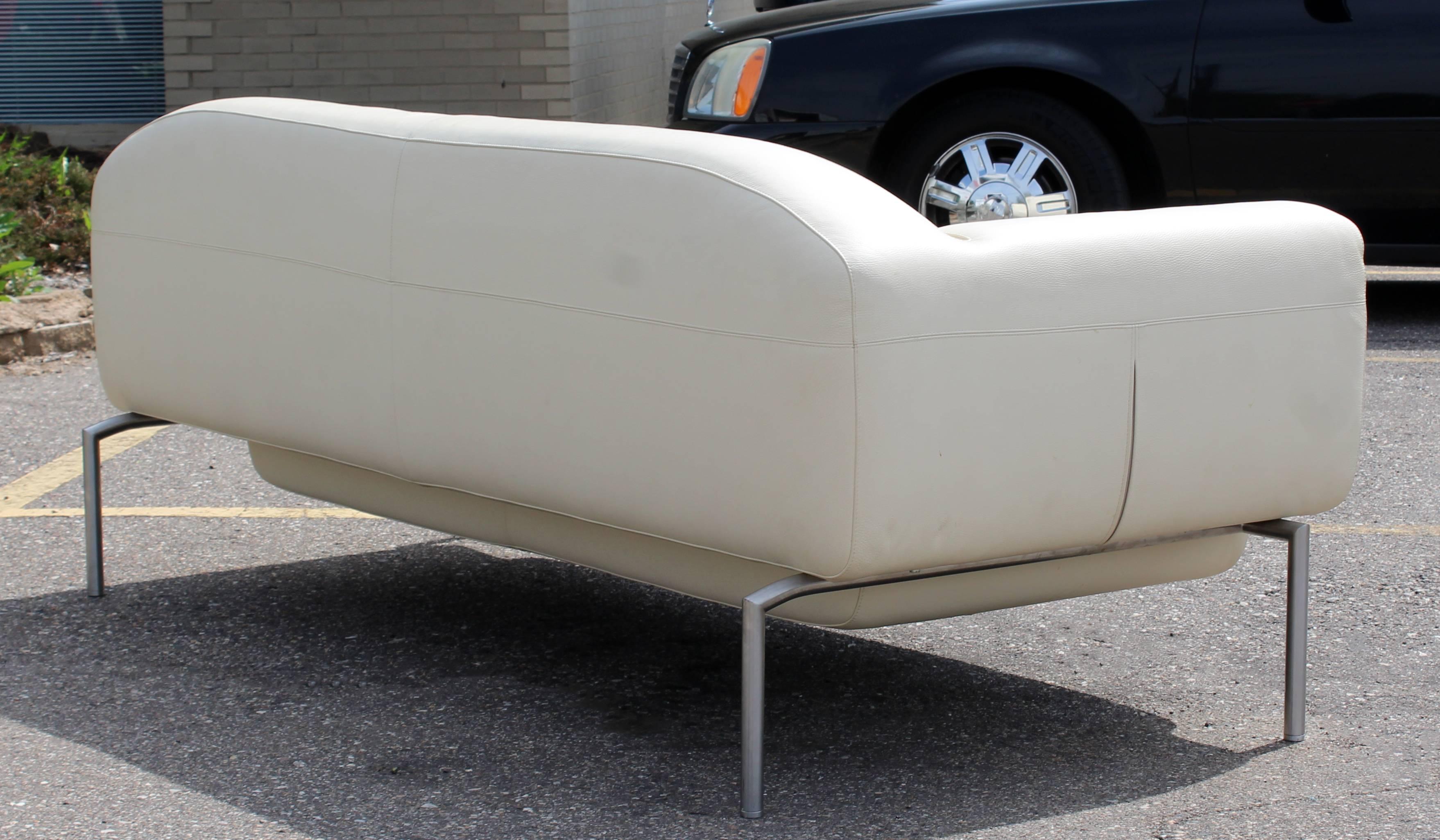 italian modern white leather sofa