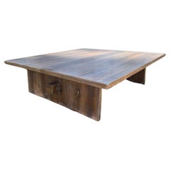 Modern Solid White Oak Handmade Center Table by Fortunata Design