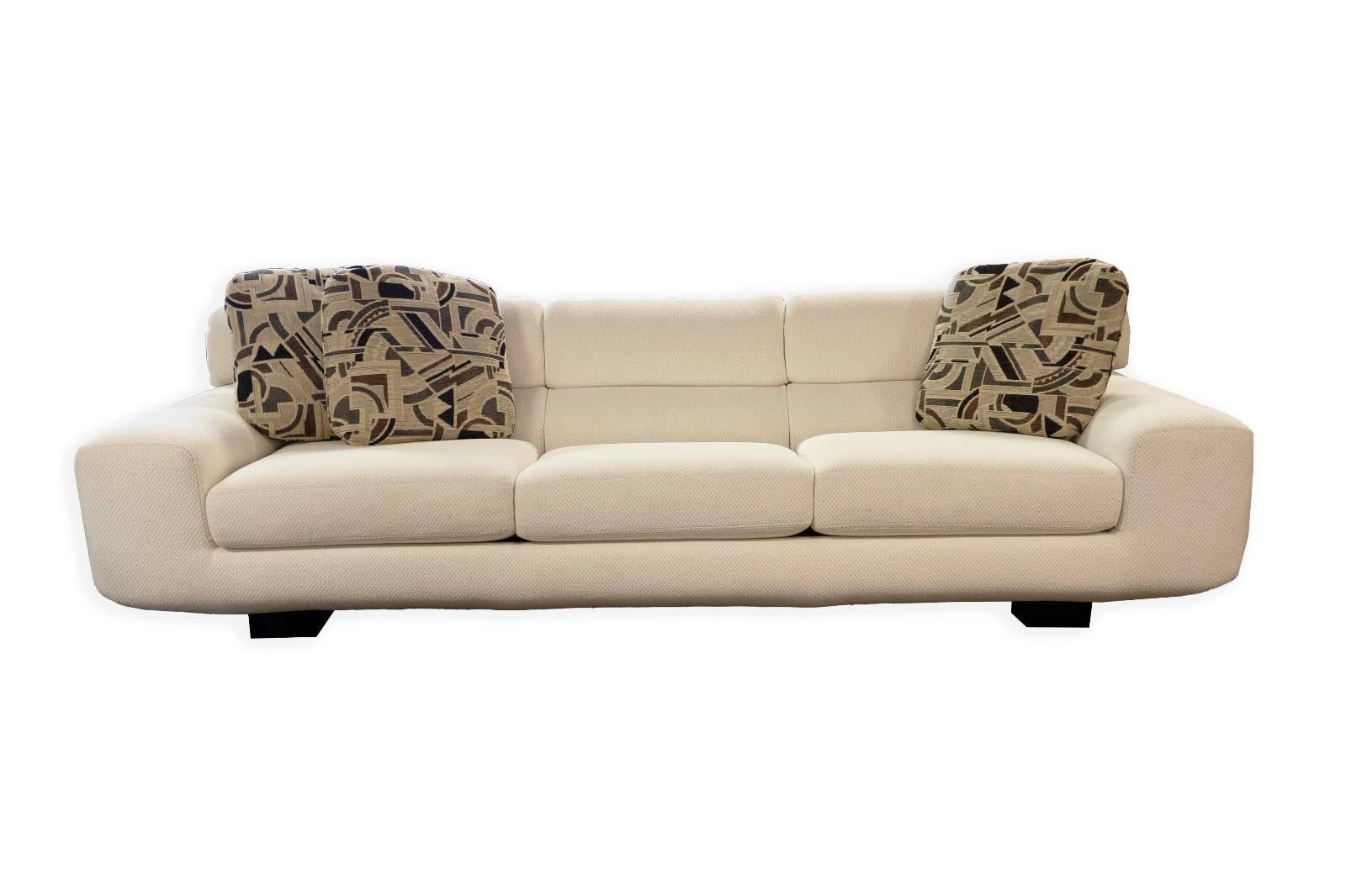 Elevate your living space with the Contemporary Modern White Sofa and Lounge Chair from Preview Furniture Corporation. Distinguished by its clean lines and minimalist aesthetics, this set exudes a timeless sophistication that effortlessly