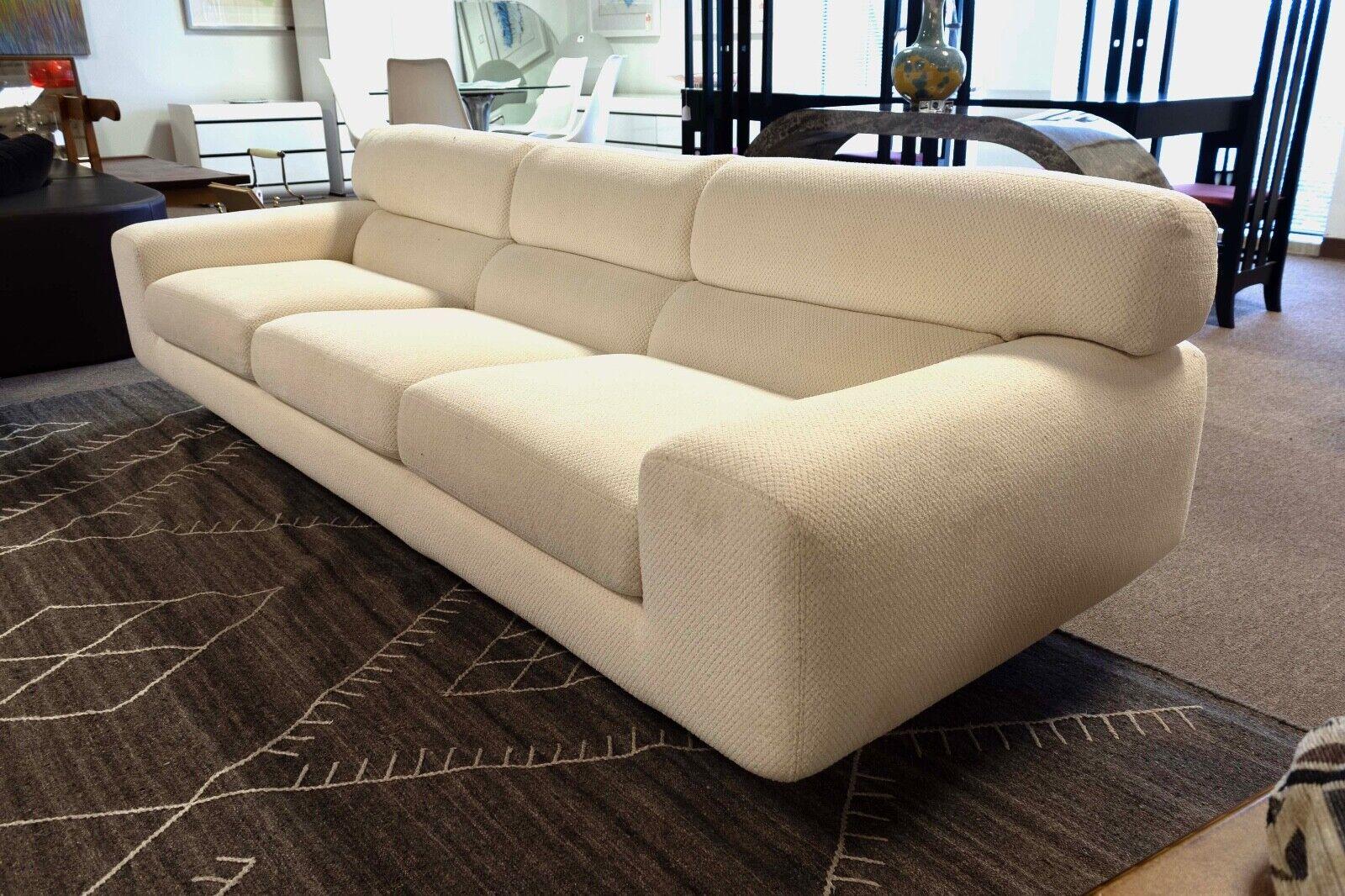 Contemporary Modern White Preview Furniture Corporation Sofa and Lounge Chair For Sale 2