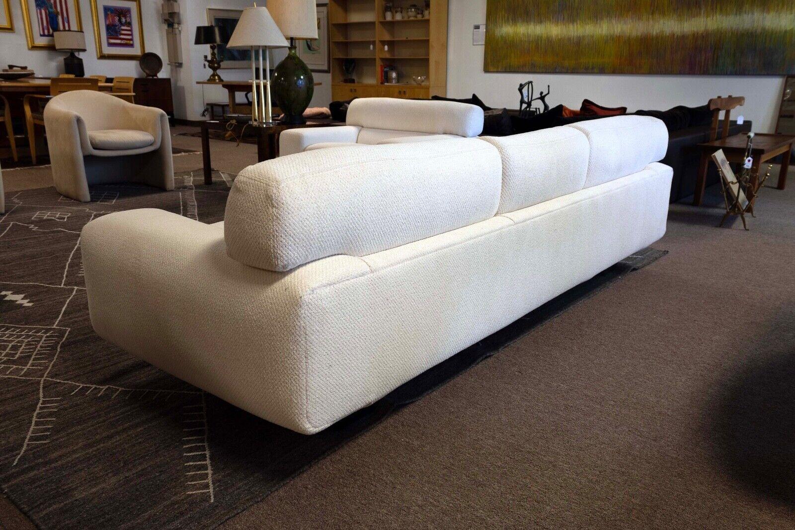 Contemporary Modern White Preview Furniture Corporation Sofa and Lounge Chair For Sale 3