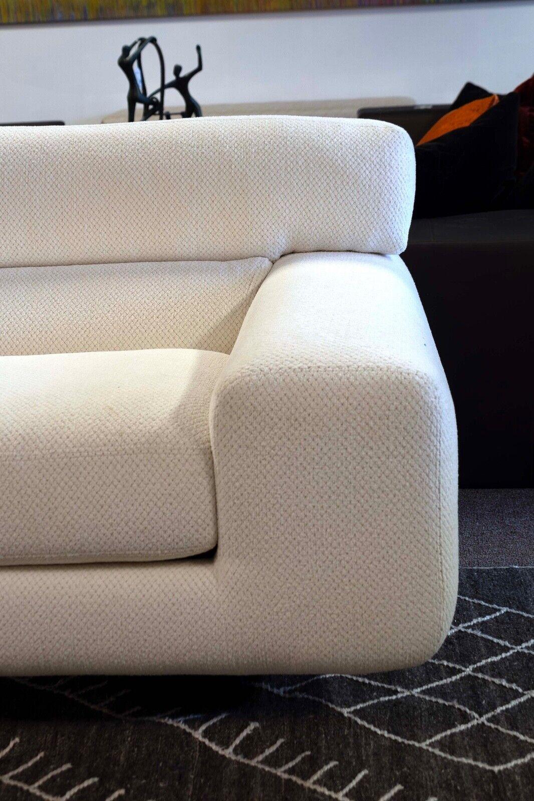 Contemporary Modern White Preview Furniture Corporation Sofa and Lounge Chair For Sale 5