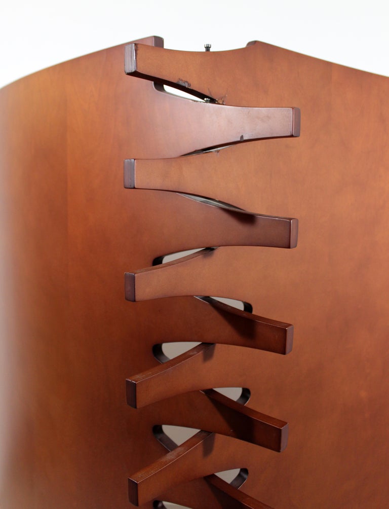 Contemporary Modern Wood 2 Panel Room Divider Screen by Arkitektura, 1980s For Sale 1