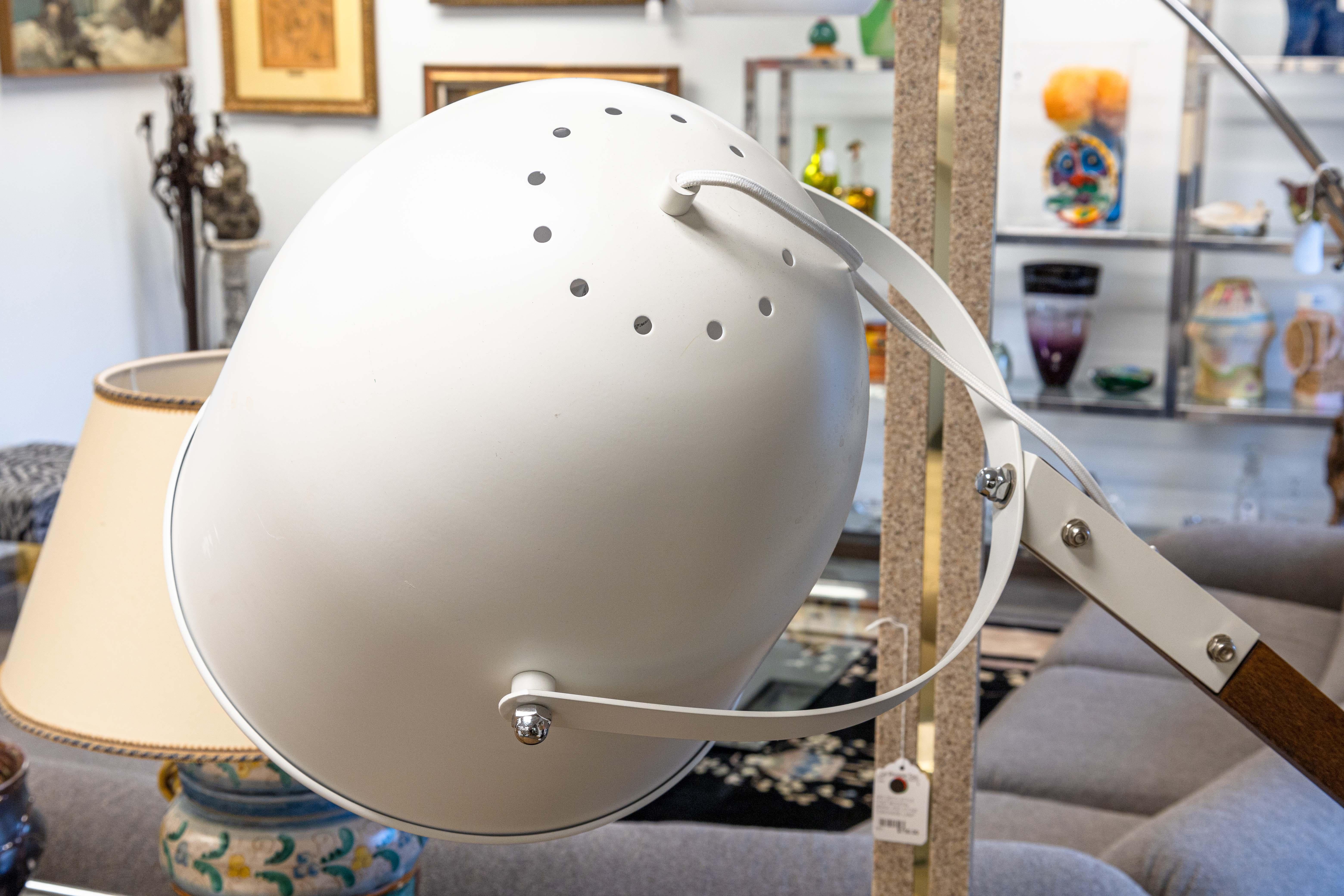 20th Century Contemporary Modern Wood and Metal Articulating Floor Lamp Designed in Denmark For Sale