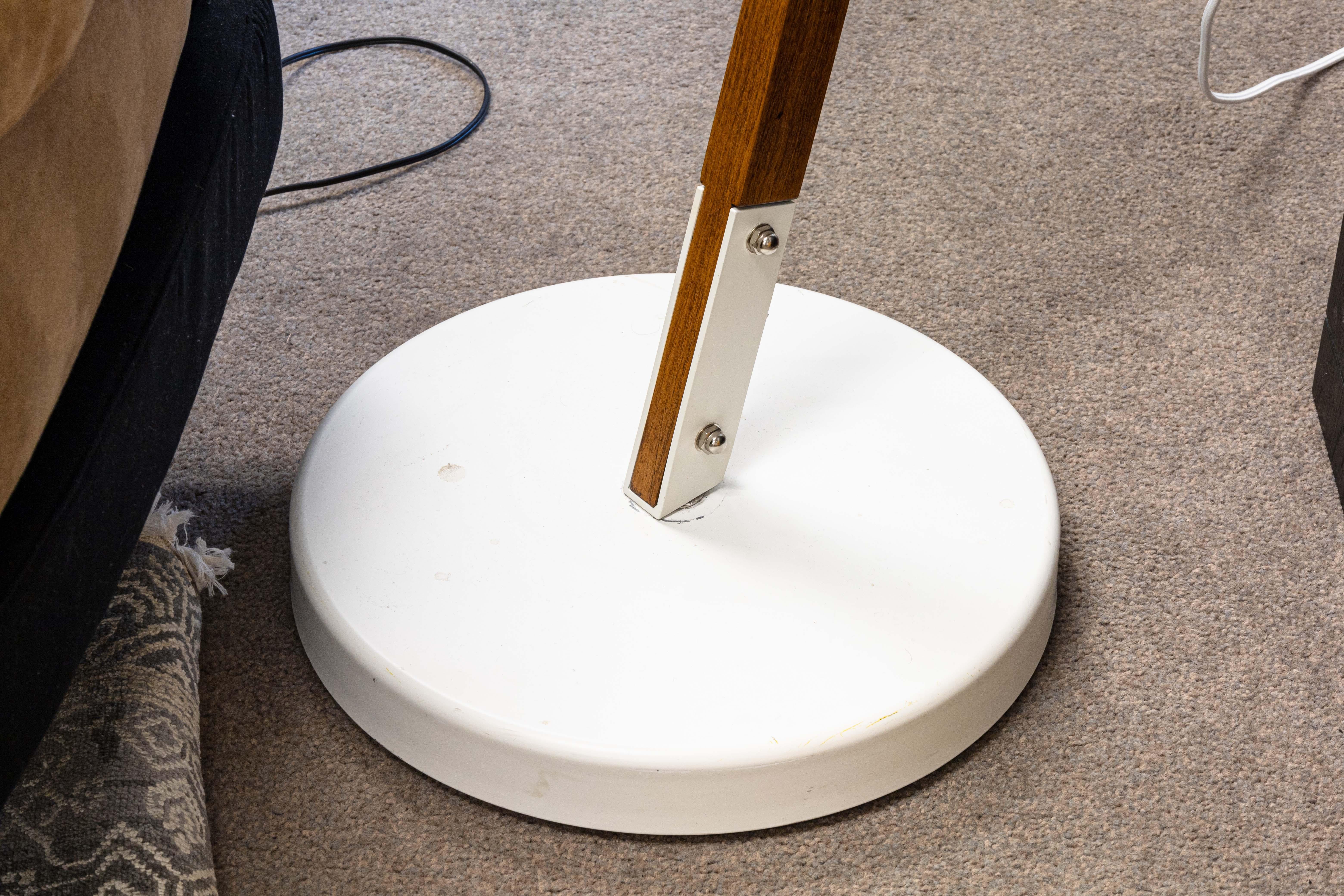 Contemporary Modern Wood and Metal Articulating Floor Lamp Designed in Denmark For Sale 3