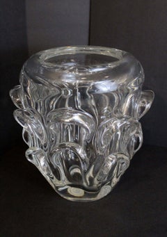 Zeitgenössische moderne Yves St Laurent Skulpturale Kristallvase