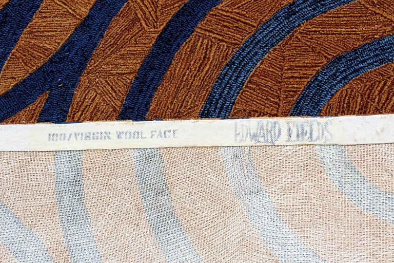 Contemporary Modernist 100 Wool Area Rug Carpet Signed by Edward