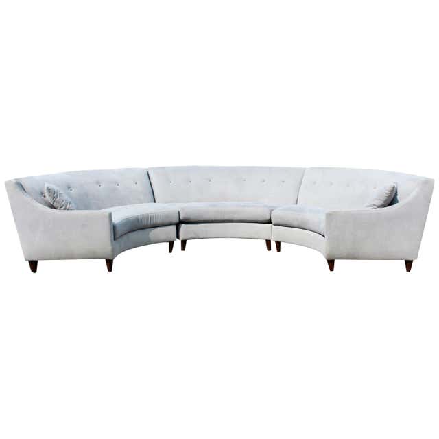 Contemporary Modern Erwin Lambeth Carter Sectional Sofa and Love Seat ...