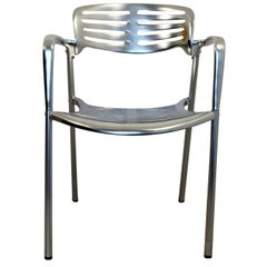 Contemporary Modernist Aluminum Accent Chair Toledo by Jorge Pensi, Spain, 1980s