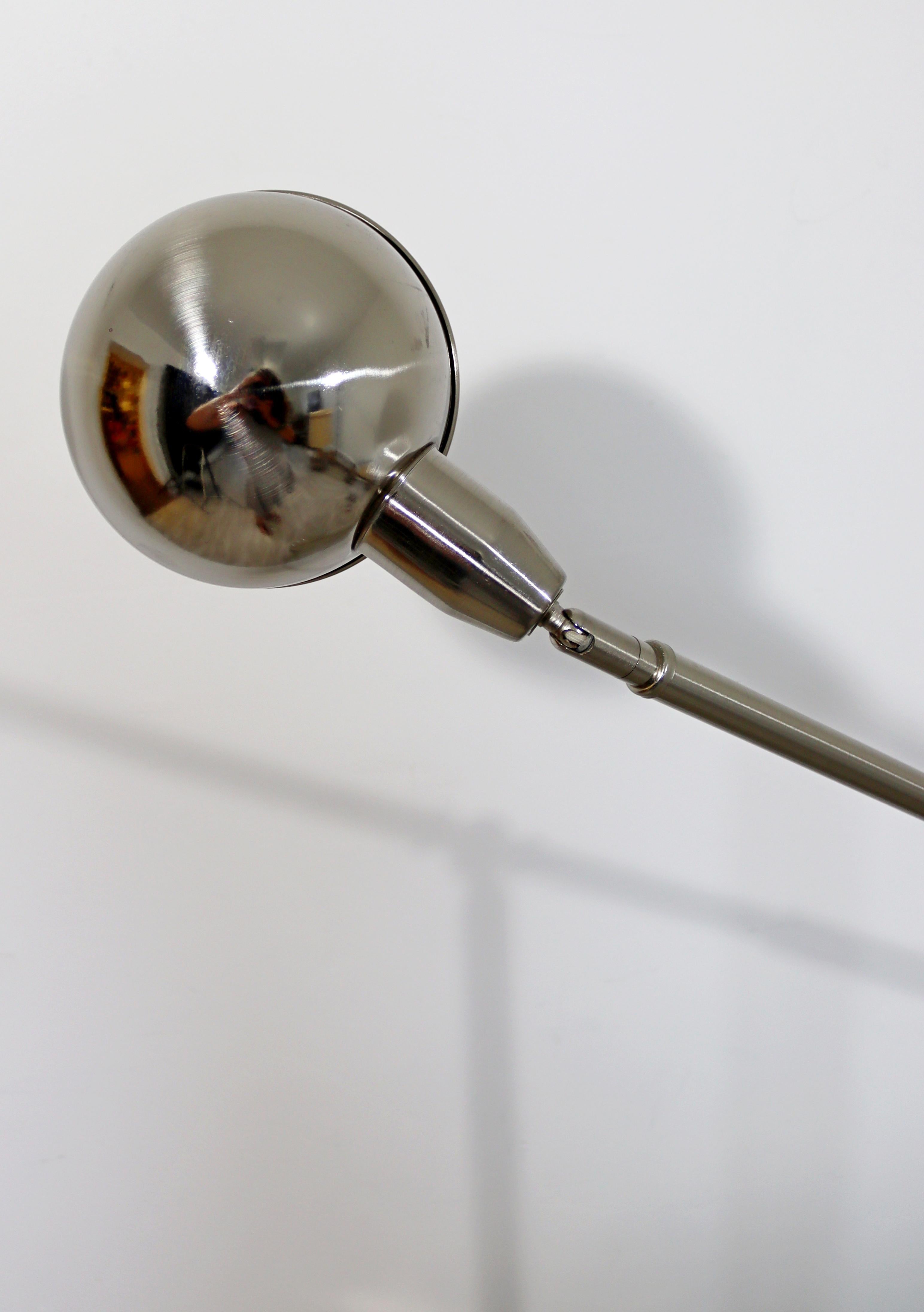 20th Century Contemporary Modernist Aluminum Adjustable Articulating Reading Floor Lamp