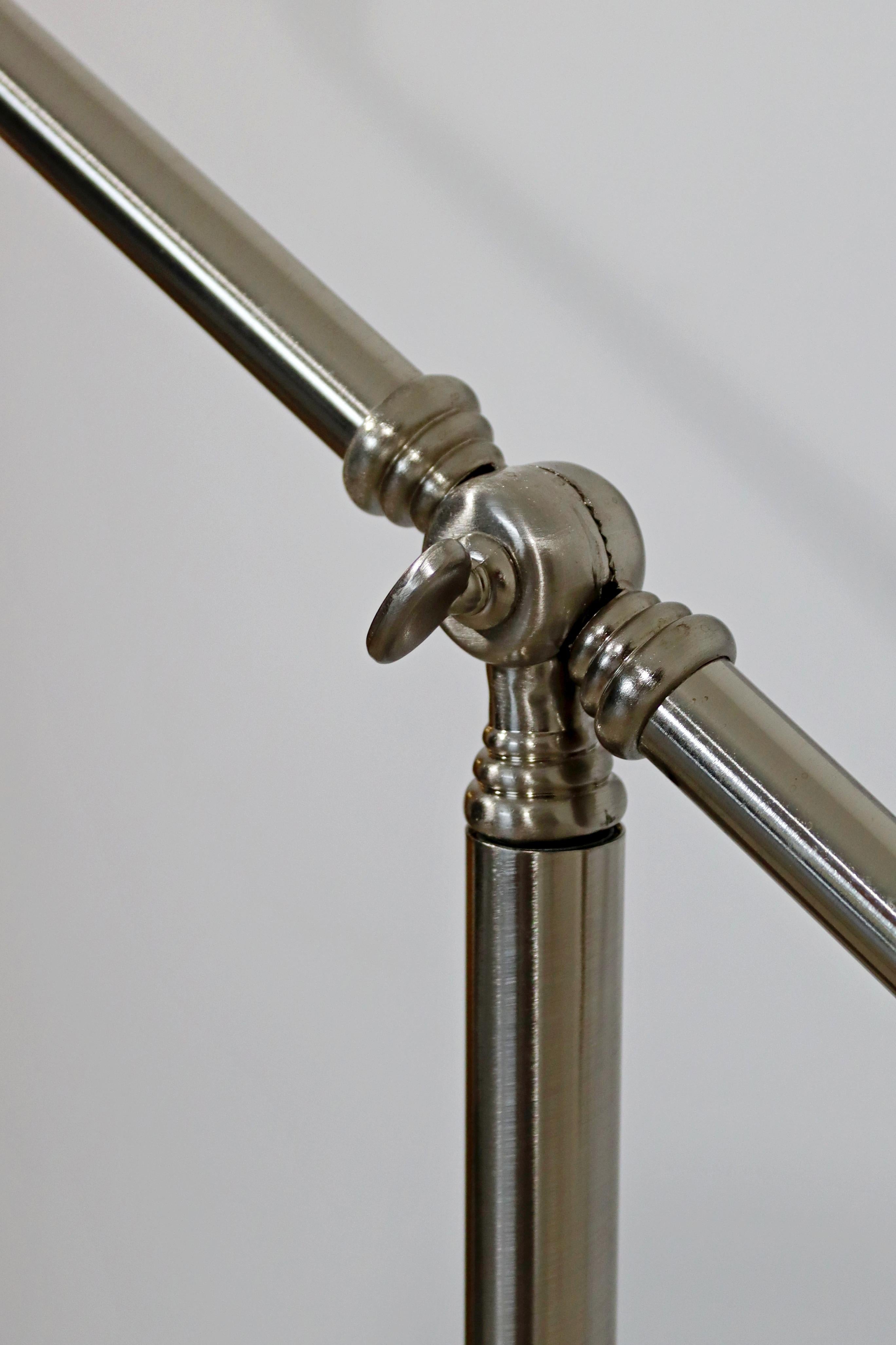 Contemporary Modernist Aluminum Adjustable Articulating Reading Floor Lamp 2