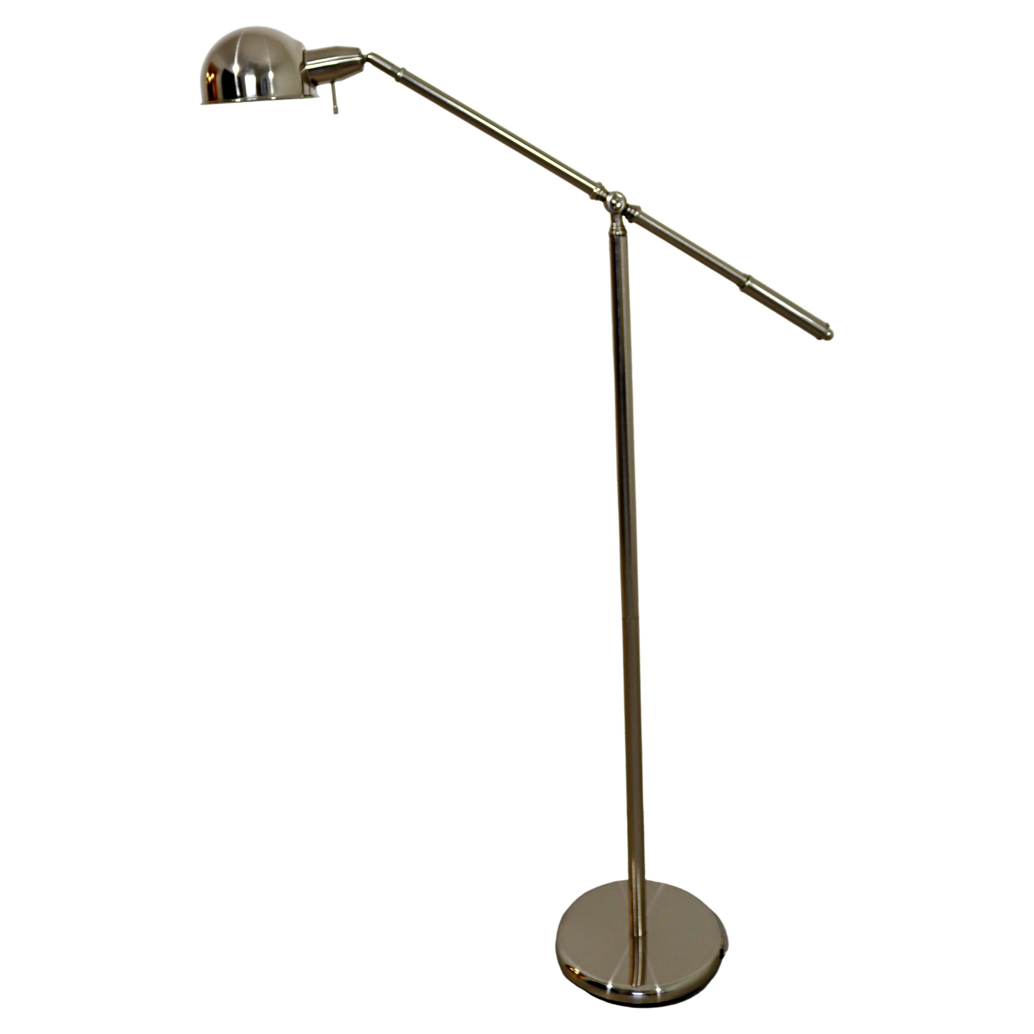 Contemporary Modernist Aluminum Adjustable Articulating Reading Floor Lamp