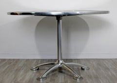 Contemporary Modernist Aluminum Dinette Cafe Table Jorge Pensi Amat, Spain 1980s