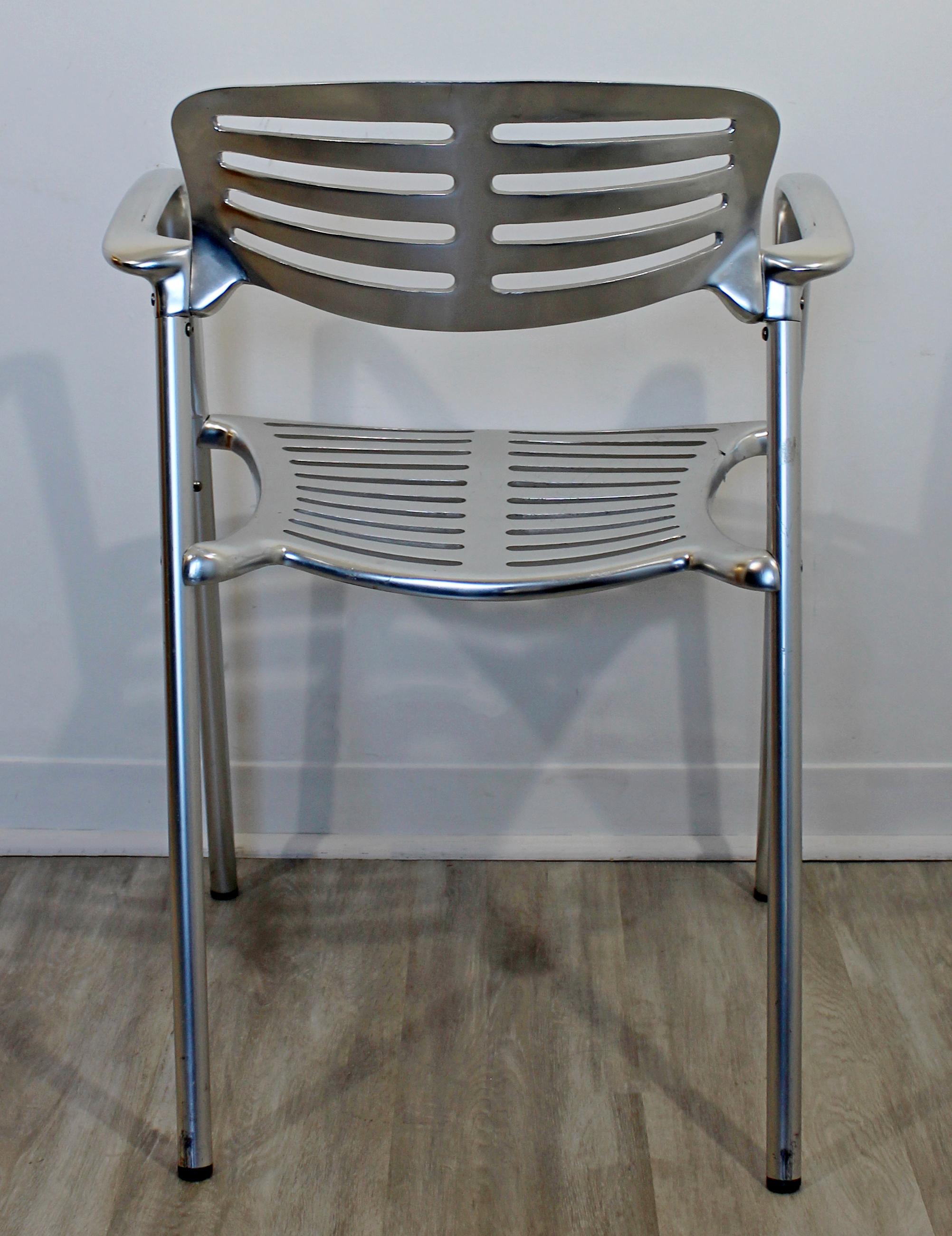 Contemporary Modernist Aluminum Pair of Chairs Toledo by Jorge Pensi Spain 1980s 2