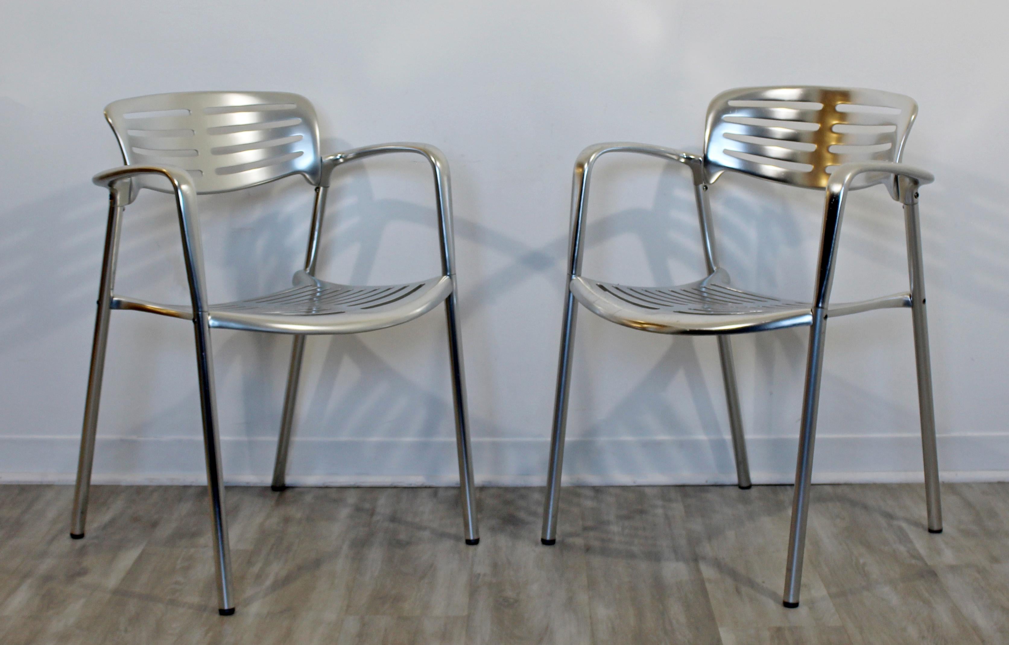 Spanish Contemporary Modernist Aluminum Set of 8 Chairs Toledo by Jorge Pensi, Spain
