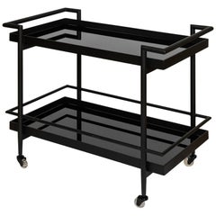 Contemporary Modernist Black Bar Cart
