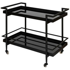 Contemporary Modernist Black Bar Cart