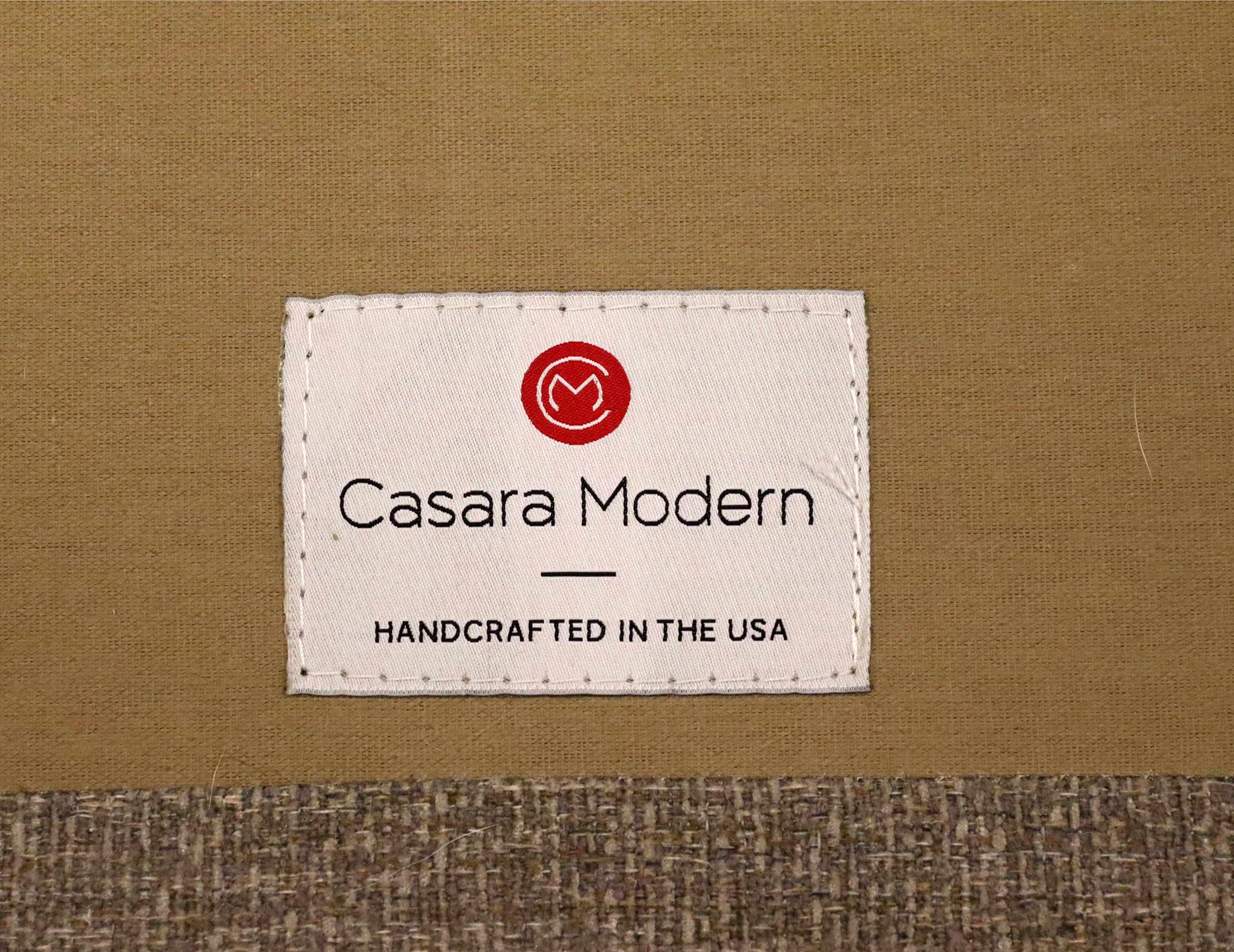 Contemporary Modernist Casara Modern Sofa McCobb Dunbar Style Gray Fabric & Wood 6