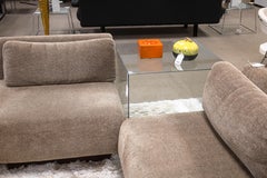 Contemporary Modernist Clear Glass Cube Side End Accent Table