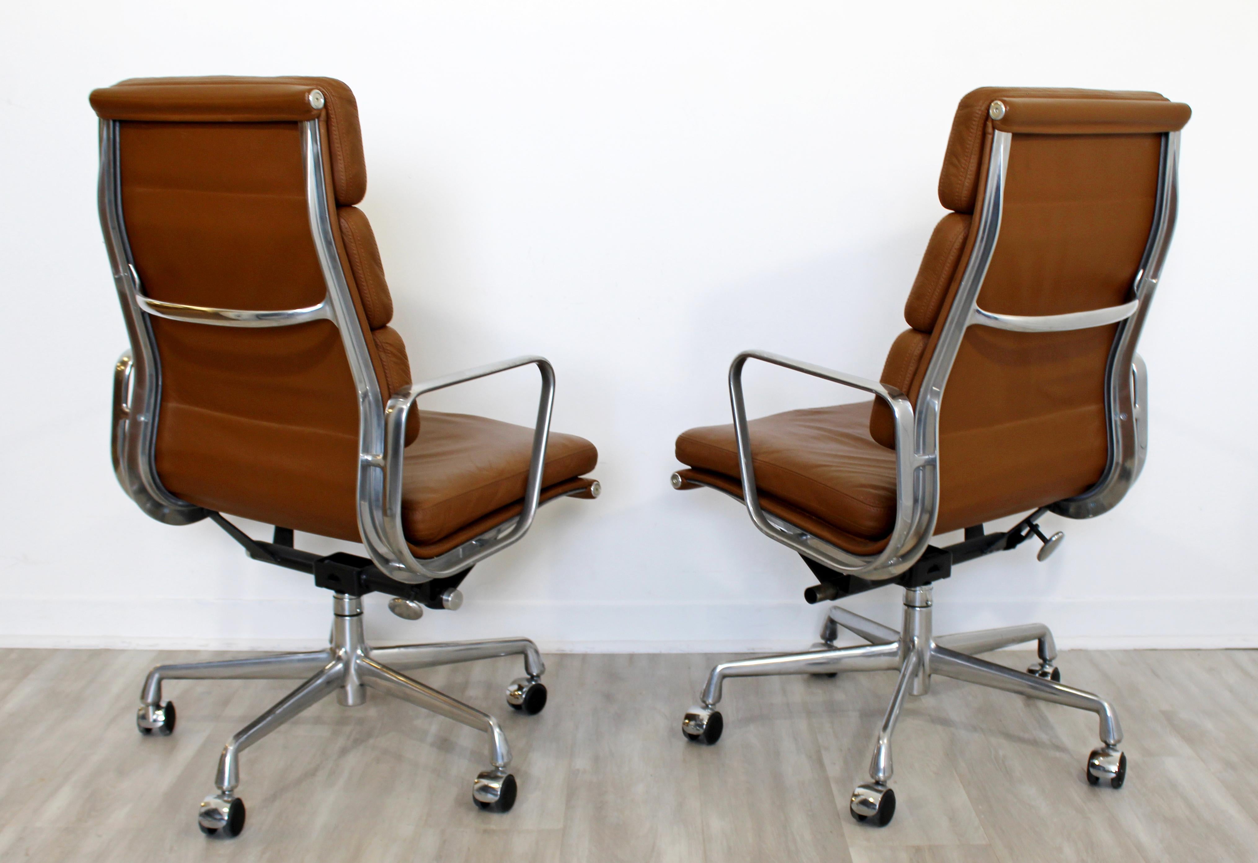 Contemporary Modernist Eames for Herman Miller Rolling Office Chair Leather 1
