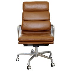 Contemporary Modernist Eames for Herman Miller Rolling Office Chair Leather